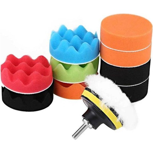 Zestaw do polerowania z rzepem adapterem 11PCS -photo number 7