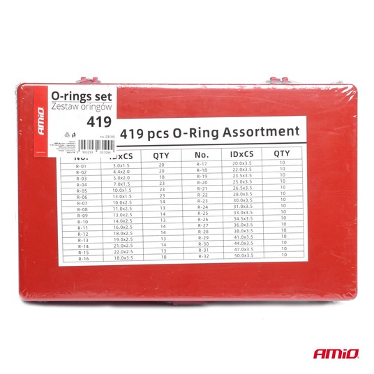 Zestaw oringów oringi 419szt AMIO-03109 -zdjęcie numer 2