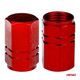 Aluminiowe nakrętki na wentyle kapturki czerwone 4 szt AMIO-02238 -zdjęcie numer 3