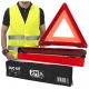 EM Automotive® Zestaw DUO KIT Trójkąt Ostrzegawczy Składany E13 z Kamizelką Odblaskową i Etui -zdjęcie numer 1