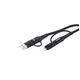 Kabel USB USB-C 3w1 iphone Lightning USB USB-C 1m UC-15 AMIO-02547 -zdjęcie numer 3