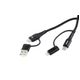 Kabel USB USB-C 3w1 iphone Lightning USB USB-C 1m UC-15 AMIO-02547 -zdjęcie numer 4