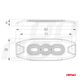 Lampa błyskowa ostrzegawcza płaska 3 LED R65 R10 12-24V AMIO-02297 -zdjęcie numer 3