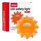 Lampa ostrzegawcza awaryjna z funkcją latarki 3xAAA IP65 12SMD + 3SMD światło czerwone AMIO-02499 -zdjęcie numer 1