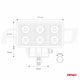 Lampa robocza LED szperacz AWL02 6 LED 12V 24V AMIO-01613 -zdjęcie numer 2