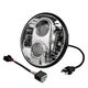 LED Headlight - round 7" 9-36V, chrome -zdjęcie numer 1