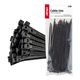 Taśmy opaski zaciskowe kablowe czarne 3,6x150mm - 100 szt. AMIO-02153 -zdjęcie numer 1