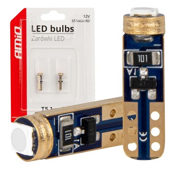 03729 Żarówki LED W1W T5 12V 3030 1LED HP Zielona