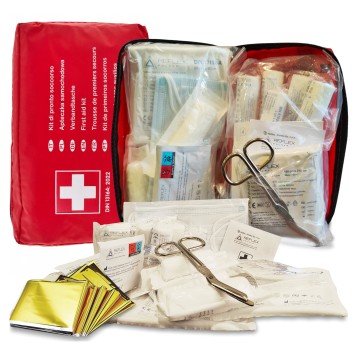 Apteczka Samochodowa Pierwszej Pomocy DIN 13164 CAŁA EUROPA Ustnik Koc Rzep