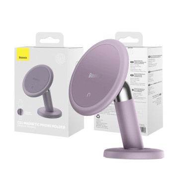 Baseus C01 samochod. uch. magnet. na deskę fiolet