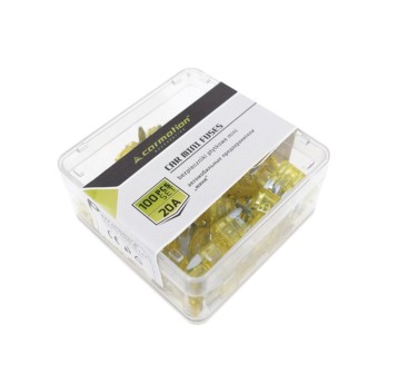 Bezpieczniki płytkowe mini 20A - zestaw 100szt.