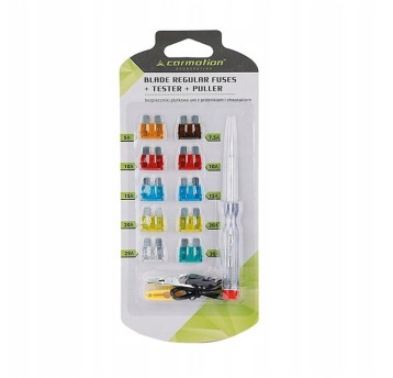 Bezpieczniki płytkowe UNI 10szt.+ próbnik+ chwytak