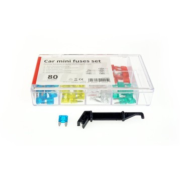 Bezpieczniki samochodowe Mini fuse box mix 80szt