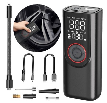 Bezprzewodowa Pompka Kompresor Elektryczna Samochodowa Rowerowa Kół Opon