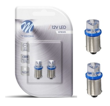 & Blister 2x Dioda LED L007 - Ba9s niebies