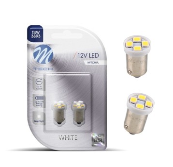 Blister 2x Dioda LED L009 - Ba9s 4xSMD2835 biała