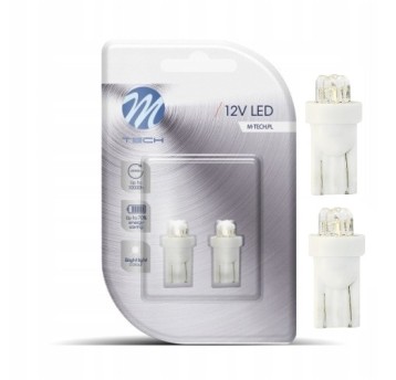 & Blister 2x Dioda LED L012 - W5W 4LED 3mm biała