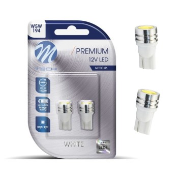 Blister 2x Dioda LED L014 - W5W HP biała