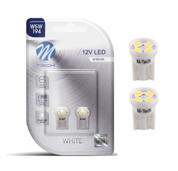 Blister 2x Dioda LED L017 - W5W 4xSMDSMD2835 biała