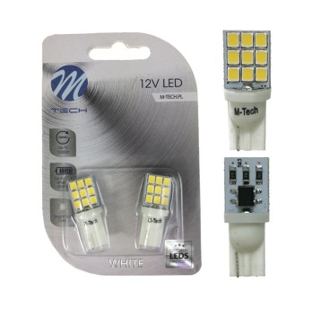 Blister 2x Dioda LED L021 - W5W boczne 9xSMD2835 b