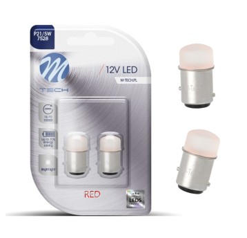 Blister 2x Dioda LED L038 - BaY15d 9xSMD3014 czerwona