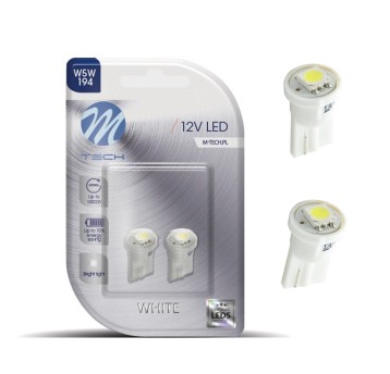Blister 2x Dioda LED L040 - W5W 1xSMD5050 biała