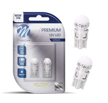 Blister 2x Dioda LED L106 - W5W 1xSMD3030 amber