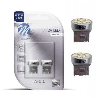 Blister 2x Dioda LED L109 - T20 W21W 9xSMD2835 bia