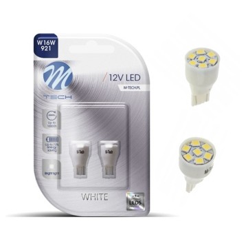 Blister 2x Dioda LED L111 - T15 W16W 7xSMD2835 biała