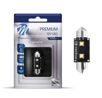 Blister 2x Dioda LED L336 - C5W 36mm 6W 12V CANBUS biała