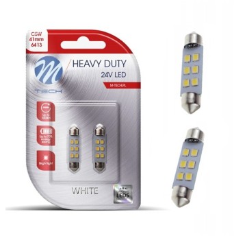 Blister 2x Dioda LED LB9105 - C5W 41mm 6xSMD2835 biała 24V