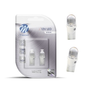 Blister 2x LED L010 - W5W 1xLED F10 biała
