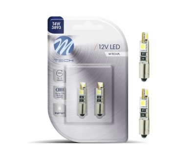 Blister 2x Żarówka LED L316 - Ba9s 4xSMD5050 CANBUS - biała