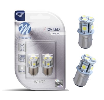 Blister 2xDioda LED L089 - BaY15d 8xSMD5050 biała