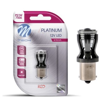 Blister LB820R-01B - BA15S, 12-24V 14x2835SMD, Canbus, Red