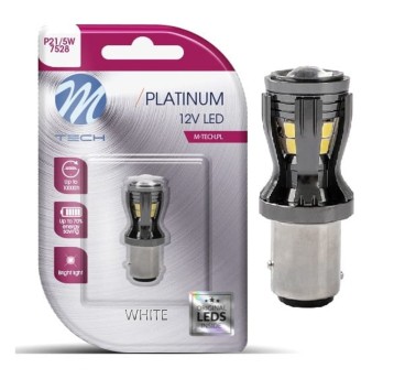 Blister LB821W-01B - BAY15D, 12-24V 14x2835SMD, Canbus, White