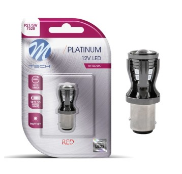 Blister M-TECH Platinum LB821R-01B - P21/5W, 12-24V 14x2835SMD, CANBUS, Red