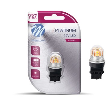 Blister M-TECH Platinum LB830Y-01B - PY27W, 12-24V 15x2835SMD, CANBUS, Amber