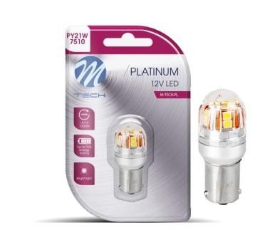 Blister M-TECH Platinum LB832Y-01B - PY21W, 12-24V 15x2835SMD, CANBUS, Amber