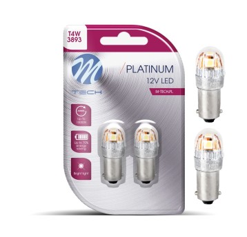 Blister M-TECH Platinum LB837W-02B - BA9s T4W, 12-24V 5x2835SMD 1W, White