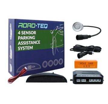 Czujnik parkowania z konektorami, wyświetlacz CP5 srebrny