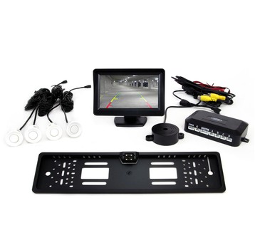 Czujniki TFT01 4,3"z Kam.CAM-402 LED 4 sensory Bia