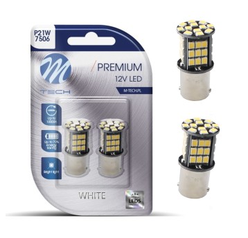 Dioda LED L354 - BA15s 48xSMD2835 CANBUS 12V zimna biel