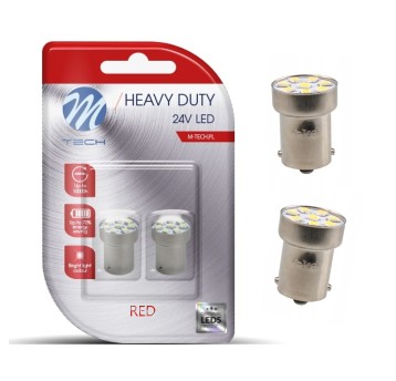 Dioda LED L988 24V Ba15s G18 9xSMD3528 RED