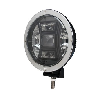 Driving light - side bracket - round chrome, CREE 70W 9", 2GEN.