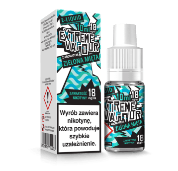 E-LIQUID Extreme Vapour 18mg/ml 10ml (Zielona mięta)