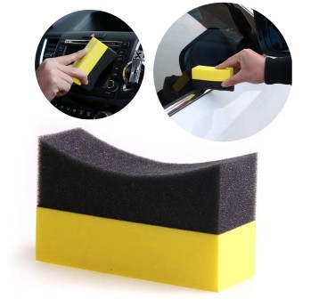 EM Automotive® Aplikator do Opon Gąbka w Kształcie Półksiężyca