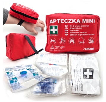 EM Automotive® Apteczka Motocyklowa Turystyczna Rowerowa Podróżnicza DIN 13167 z Maską CPR