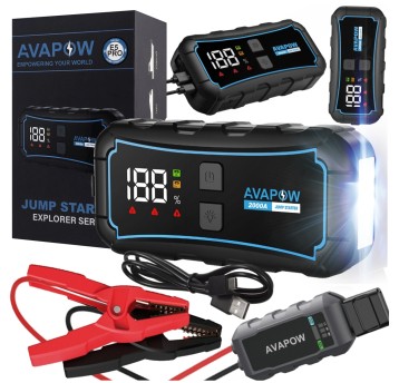 EM Automotive AVAPOW Jump Starter Booster E5 PRO 44,4Wh 12V 2000A