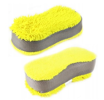 EM Automotive Gąbka do mycia auta z mikrofi. żółta